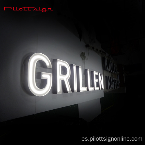 Pantalla de iluminación Tienda personalizada Metal Led Neon Sign